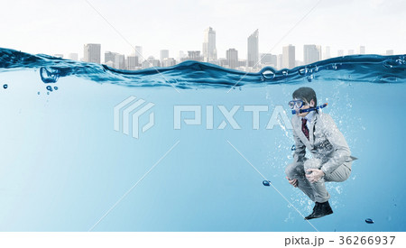 Diving businessman Diving businessman 36266937