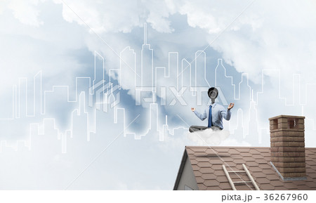 Concept of security and privacy protection with camera headed ma 36267960