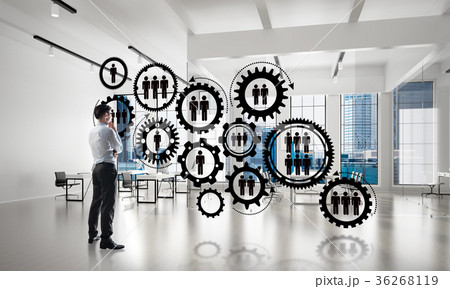 Networking and social communication concept as effective point for modern business Networking and social communication concept as effective point for modern business 36268119