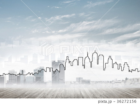 Background image with city center view as modern business life concept 36272156