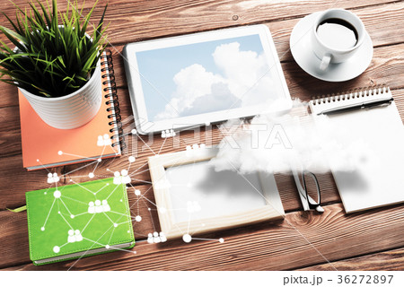 Social communication and global networking concept 36272897