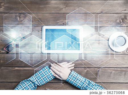 Concept of social communication and networking with social connection concept 36273068