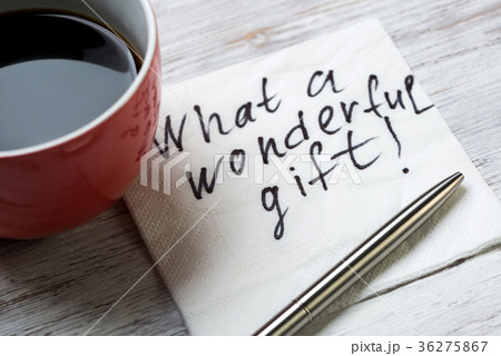 Romantic message written on napkin Romantic message written on napkin 36275867