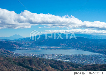 諏訪湖と富士山 36279501