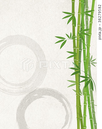 和風背景素材 和紙 丸 竹 のイラスト素材