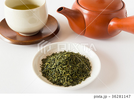 深蒸し茶　日本茶　茶葉　緑茶　小皿 36281147