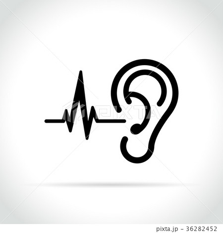 ear icon on white background 36282452