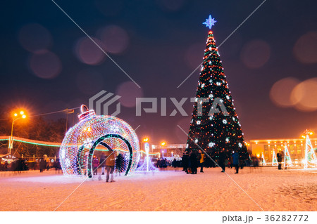 Area of the city during the New Year holidays Area of the city during the New Year holidays 36282772