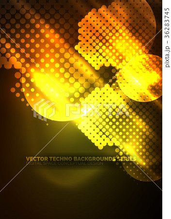 Shiny neon glowing circles, dot particles Shiny neon glowing circles, dot particles 36283745