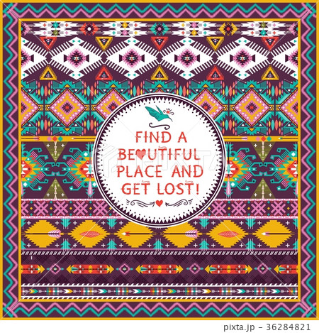 Fancy abstract geometric pattern in tribal style Fancy abstract geometric pattern in tribal style 36284821