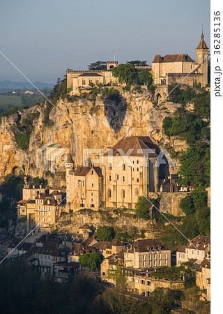 Rocamadour village france at sunrise 36285136