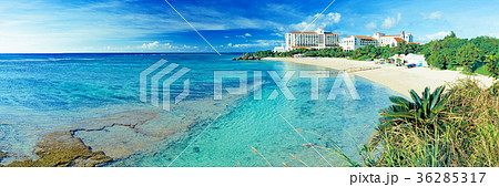 沖縄　読谷村　ニライビーチ　パノラマ1 36285317
