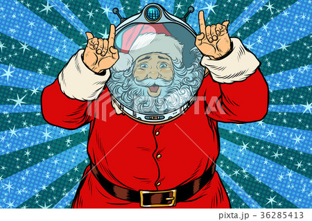 Funny Santa Claus astronaut makes faces Funny Santa Claus astronaut makes faces 36285413