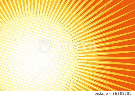Orange yellow pop art sun background 36285586