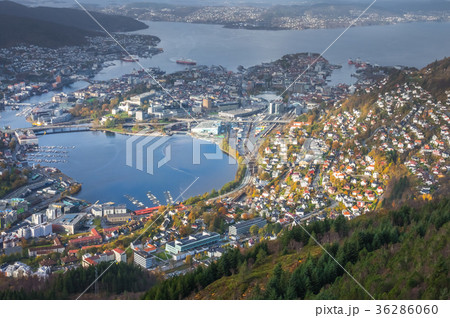 View of Bergen town and bay from Mount Ulriken View of Bergen town and bay from Mount Ulriken 36286060