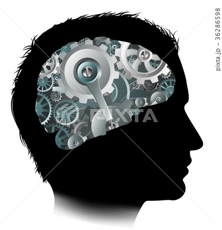 Machine Workings Gears Cogs Brain Man Concept Machine Workings Gears Cogs Brain Man Concept 36286598