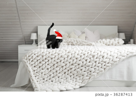 Christmas celebration at scandinavian bedroom 36287413