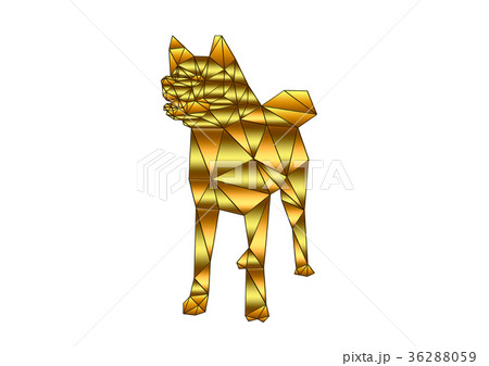 Golden Abstract Dog 36288059