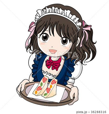 メイド喫茶・女の子とサンドイッチ 36288316
