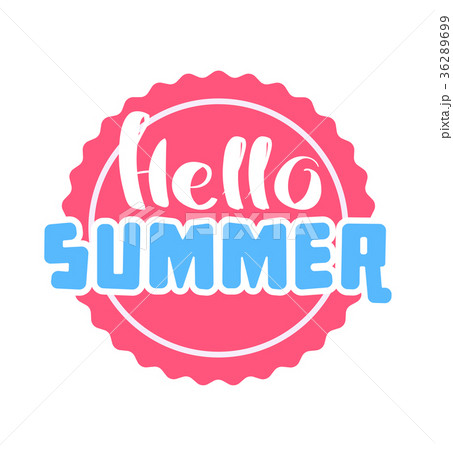 Hello Summer on color circle. 36289699