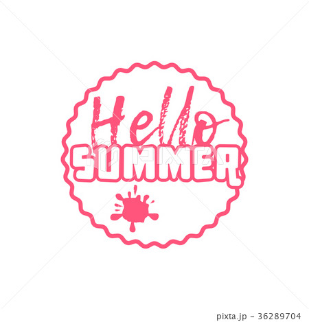 Hello Summer on color circle. 36289704