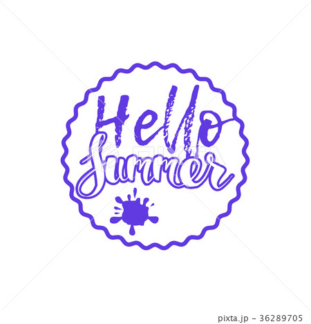 Hello Summer on color circle. 36289705