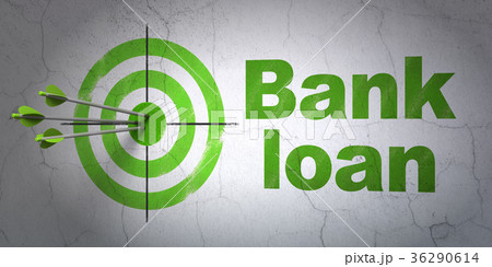 Money concept: target and Bank Loan on wall Money concept: target and Bank Loan on wall 36290614