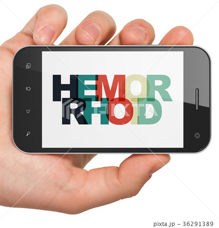 Healthcare concept: Hand Holding Smartphone with Healthcare concept: Hand Holding Smartphone with 36291389