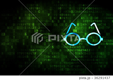 Science concept: Glasses on digital background Science concept: Glasses on digital background 36291437