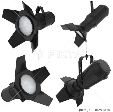 Set spotlight isolated on white background 36291810