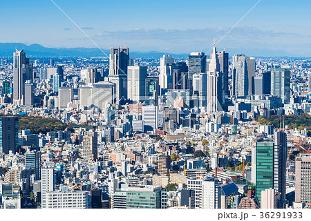 東京　新宿副都心の高層ビル 36291933