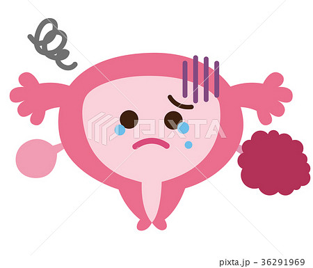 卵巣がん 病気 子宮 キャラクターのイラスト素材 36291969 Pixta