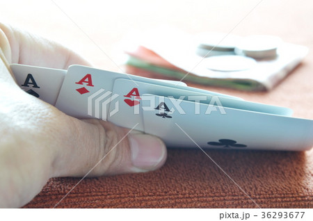 hand opened play card on table hand opened play card on table 36293677
