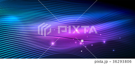 Glowing abstract wave on dark, shiny motion Glowing abstract wave on dark, shiny motion 36293806