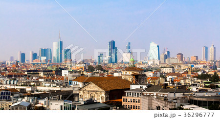 Skyline of Milan, in Italy 36296777