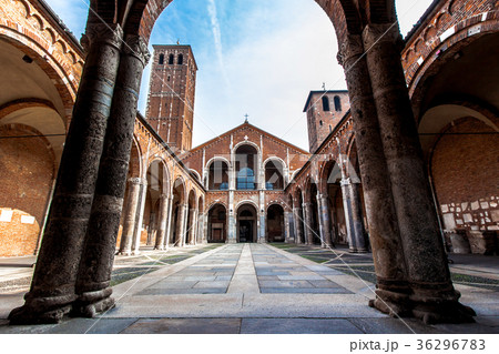The Basilica of Sant'Ambrogio in Milan, Italy The Basilica of Sant'Ambrogio in Milan, Italy 36296783