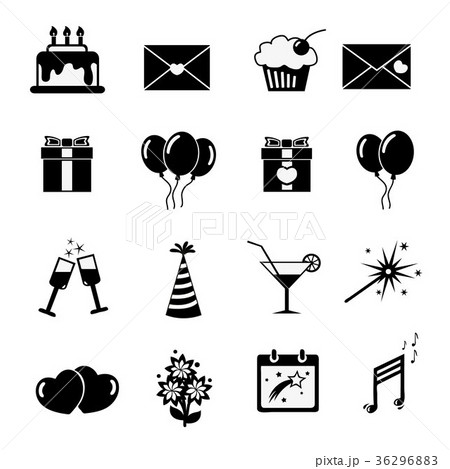 Set of celebratory icons, symbols 36296883
