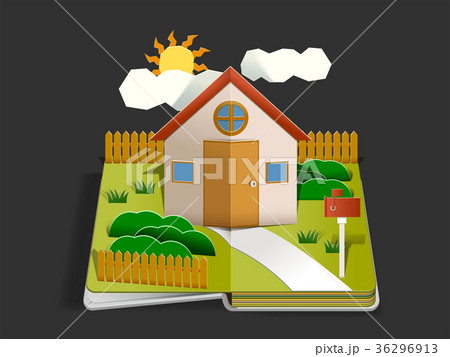 Home Paper cut pop up design concept.  36296913