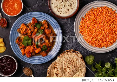 Traditional Indian curry with vegetables. 36297653