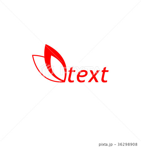 The logo or symbol in the form of a leaf, wing 36298908