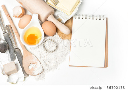 Cookies ingredients eggs flour Recipe book Baking  36300138