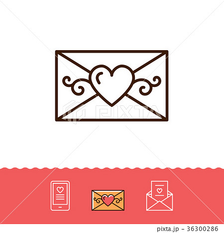 Email icon, Phone sign, Envelope line thin symbol Email icon, Phone sign, Envelope line thin symbol 36300286