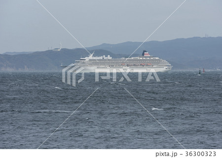 横浜港に向かい、東京湾観音前の浦賀水道を北行する飛鳥Ⅱ 横浜港に向かい、東京湾観音前の浦賀水道を北行する飛鳥Ⅱ 36300323