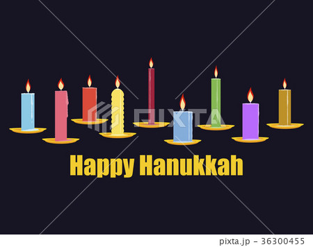 Happy Chanukah. Celebratory background candles 36300455