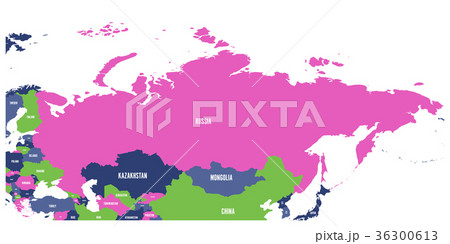 Political map of Russia and surrounding European 36300613