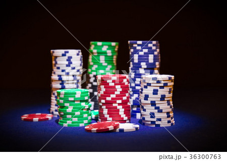 Poker chip on black background Poker chip on black background 36300763