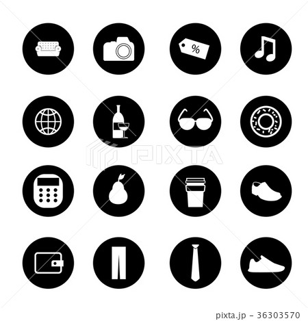shopping icon set, vector on white background shopping icon set, vector on white background 36303570