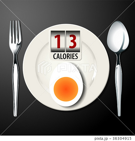 Vector of Calories in Egg boil 36304915
