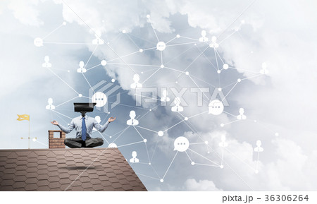 Concept of security and privacy protection with camera headed ma Concept of security and privacy protection with camera headed ma 36306264