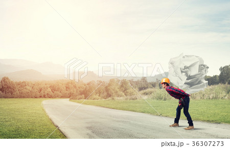 Engineer man carry load 36307273